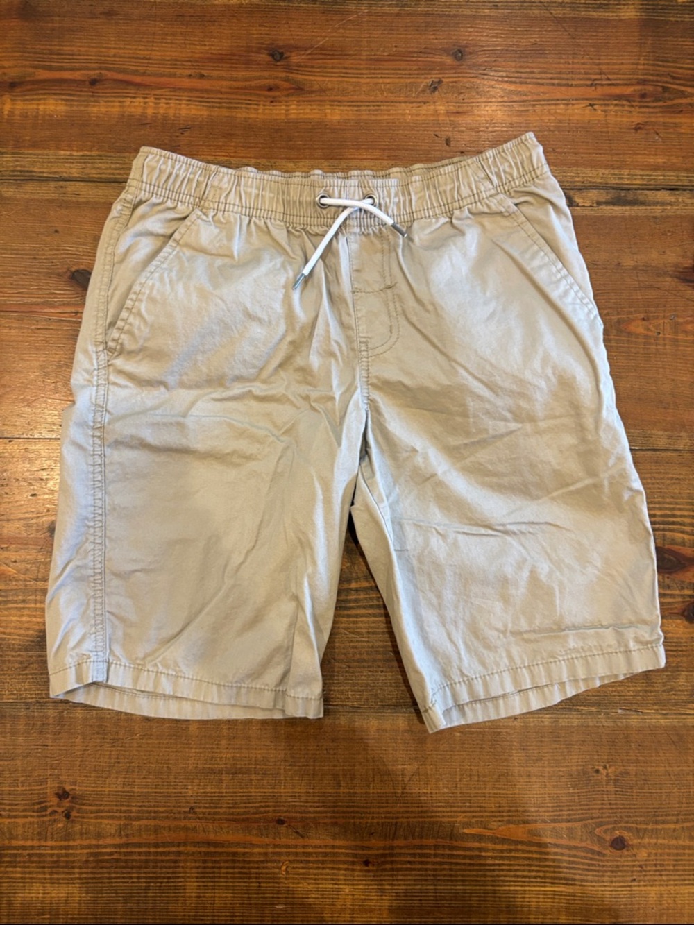Cat & Jack Boys' Drawstring Shorts — Beige and Blue - Picture 4 of 7